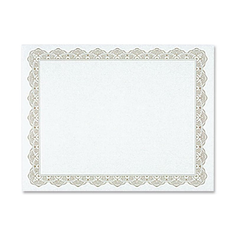 Geographics 30% Recycled Blank Parchment Certificates  8 1/2"" x 11""  Optima Gold  Pack of 25 - Image 3